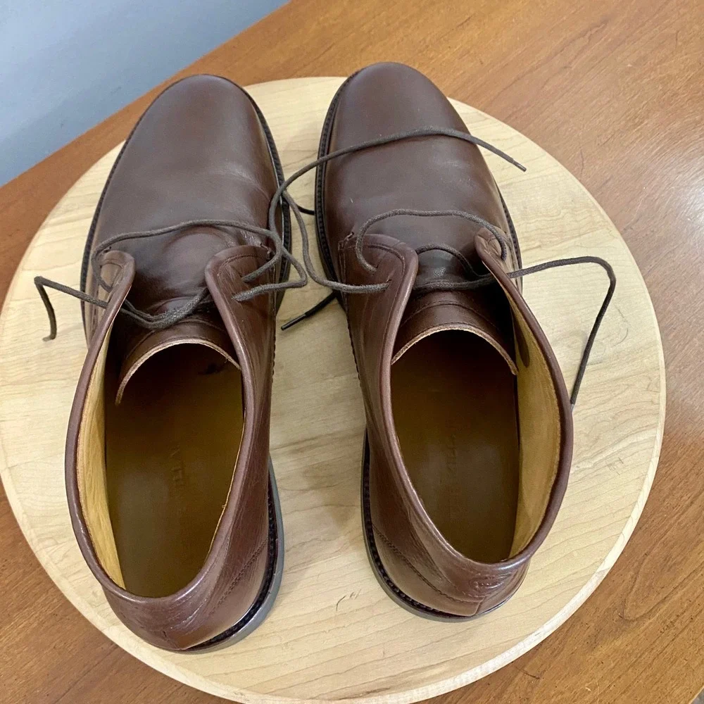 Peter Millar Mens Brown Leather Chukka Boots Ankle Desert Shoes Lace Up Size 11